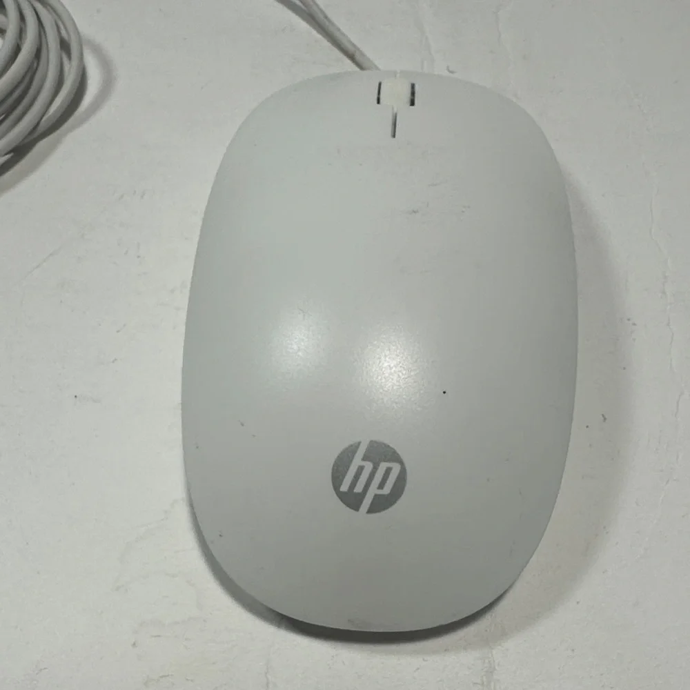 HP Sleek White USB Mouse